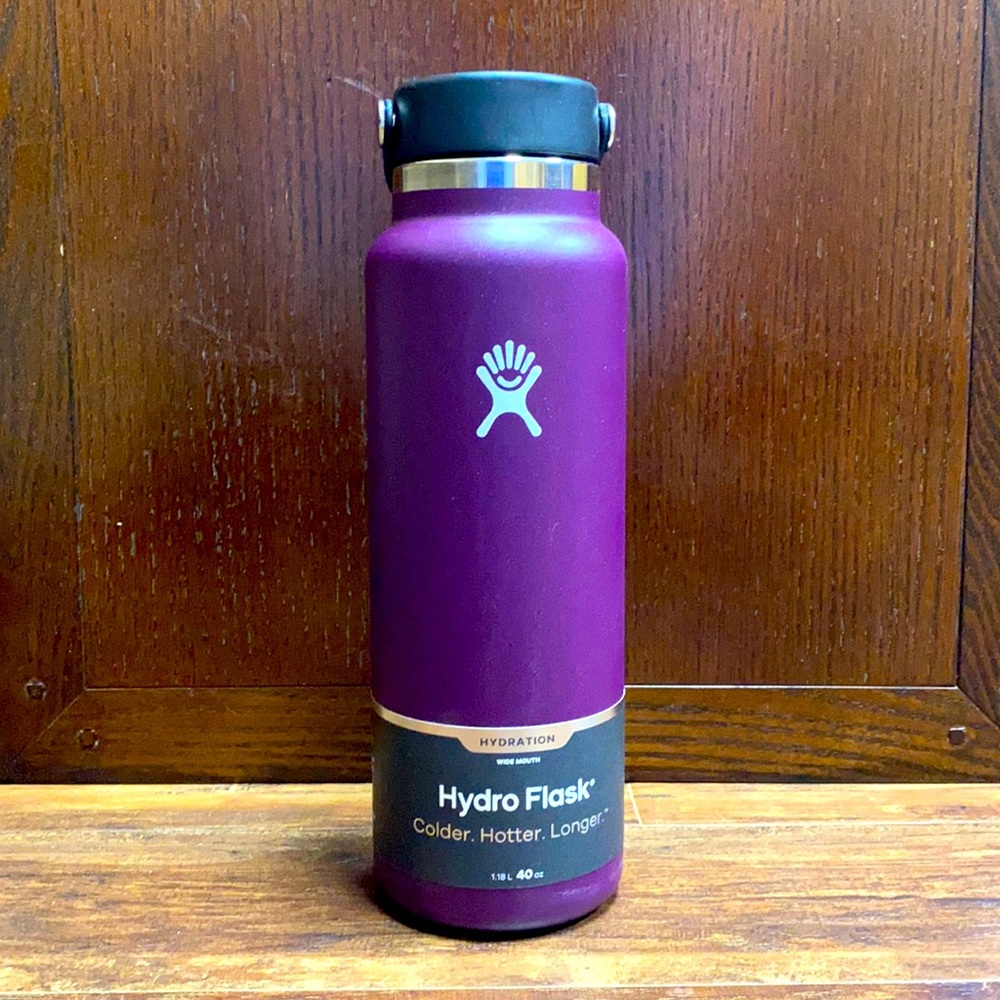 40oz Eggplant Hydroflask Wide Mouth Bottle